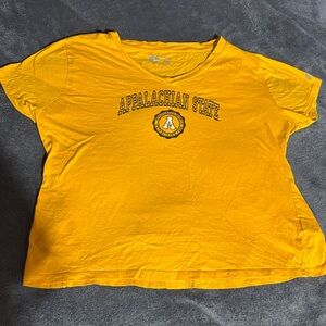 Russell Athletic Tan T-Shirt with Blue Logo